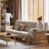Ghế sofa gỗ sồi đệm nỉ kiểu dáng thanh lịch10