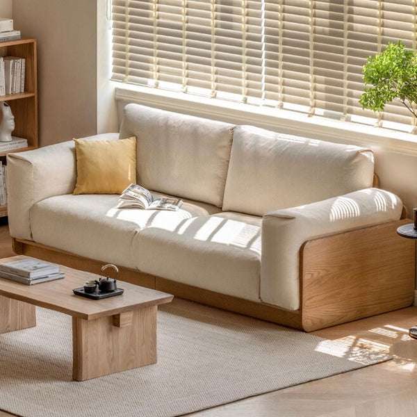 Ghế sofa gỗ sồi kiểu thật thiết kế tối giản9