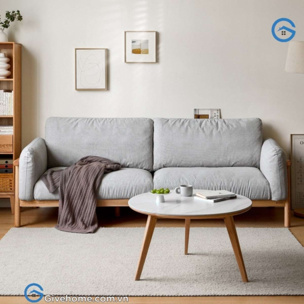Ghế sofa văng đệm nỉ thiết kế tối giản1