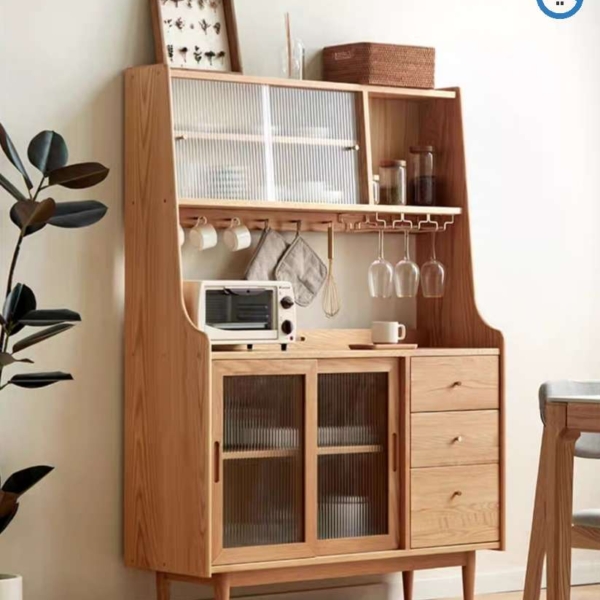 Tủ bếp mini gỗ sồi cho phòng bếp nhỏ7