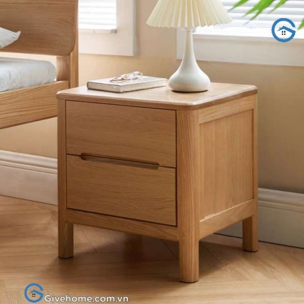 Tủ đầu giường nhỏ gọn bằng gỗ sồi tự nhiên5