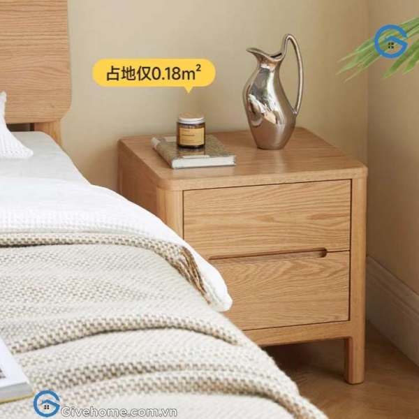 Tủ đầu giường nhỏ gọn bằng gỗ sồi tự nhiên6