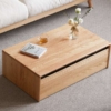 Bàn sofa hình chữ nhật gỗ sồi thiết kế hiện đại