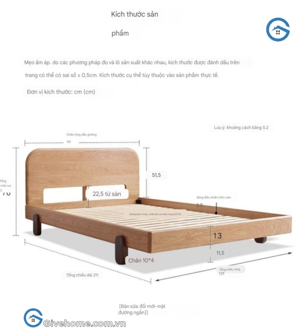 Giường trẻ em 1m2 gỗ sồi thiết kế độc đáo1