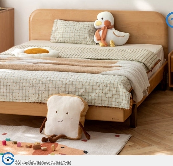 Giường trẻ em 1m2 gỗ sồi thiết kế độc đáo4