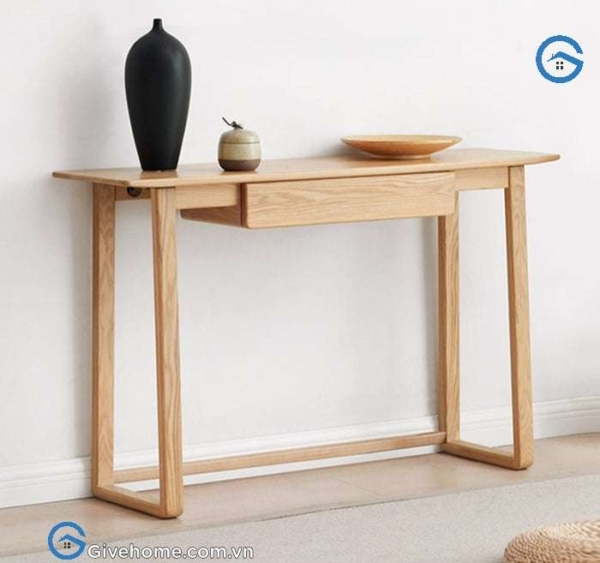 Bàn console gỗ sồi trang trí phòng khách hiện đại6