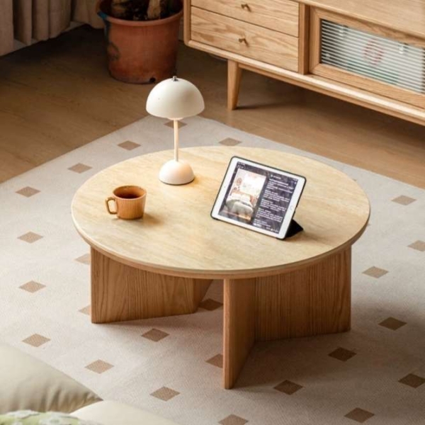 Bàn trà sofa bằng gỗ sồi phong cách tối giản7