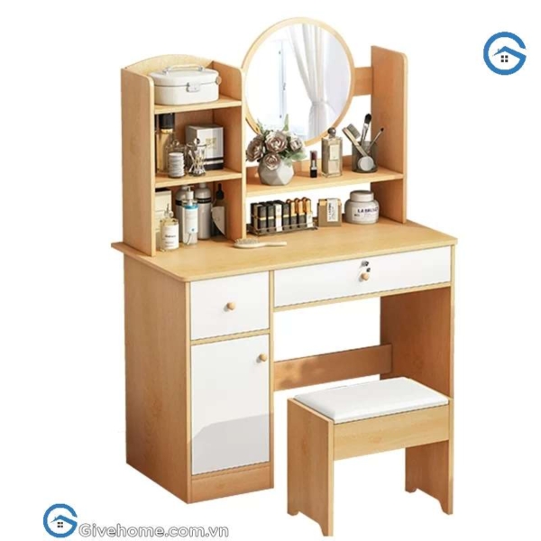 Bàn trang điểm gỗ công nghiệp mdf kiểu đơn giản2