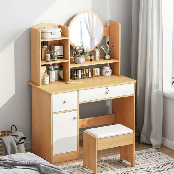 Bàn trang điểm gỗ công nghiệp mdf kiểu đơn giản6