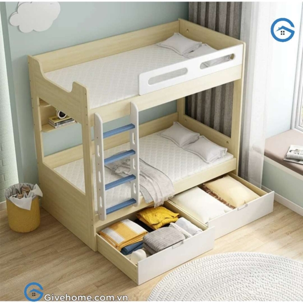 Giường 2 tầng trẻ em gỗ công nghiệp mdf nhỏ gọn8