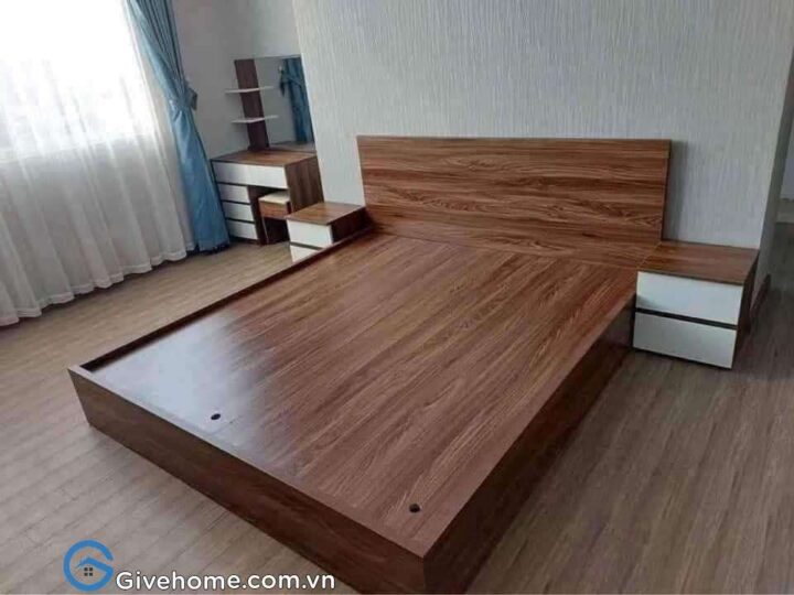 Giường gỗ mdf giá rẻ08