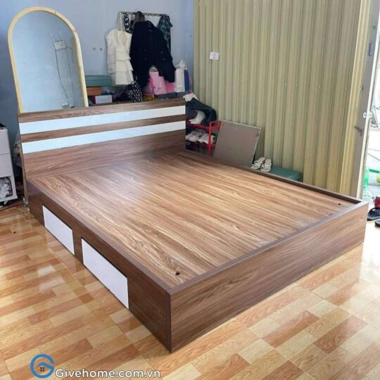 Giường gỗ mdf giá rẻ13