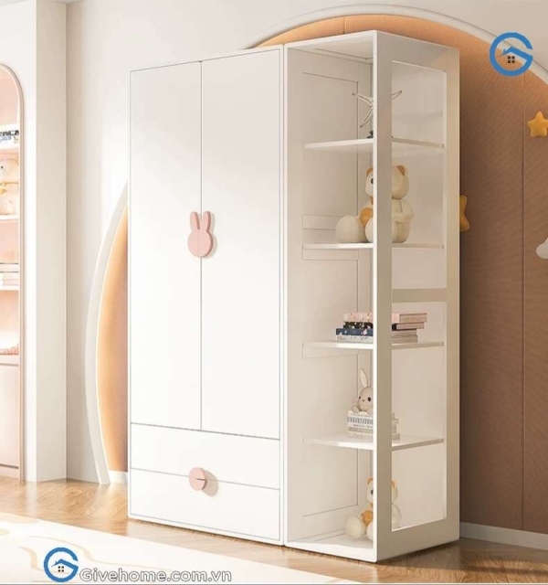 Tủ đựng quần áo trẻ em bằng gỗ MDF hiện đại6