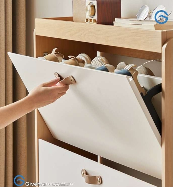 Tủ giày cánh lật gỗ công nghiệp MDF cao cấp3