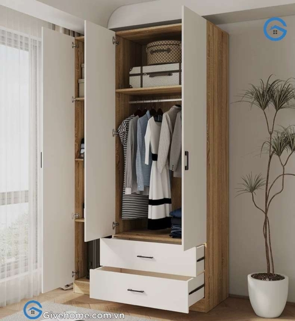 Tủ quần áo 3 cánh gỗ công nghiệp mdf tiện dụng5