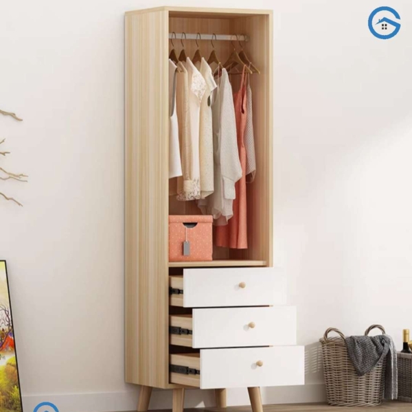 Tủ quần áo gỗ công nghiệp mdf 4 cánh kiểu đơn giản6