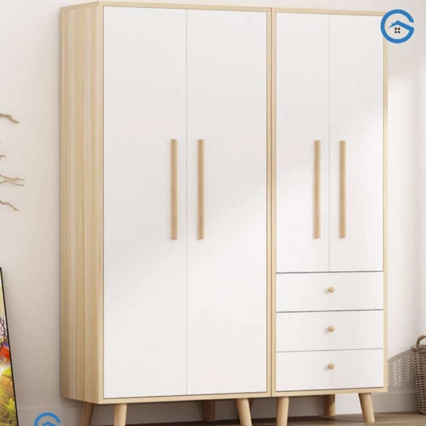 Tủ quần áo gỗ công nghiệp mdf 4 cánh kiểu đơn giản7