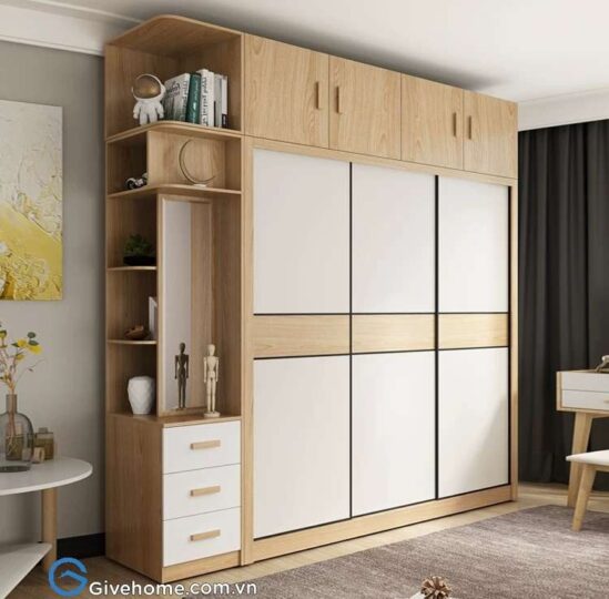 Tủ quần áo gỗ mdf08