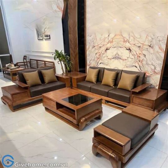 Sofa gỗ chung cư