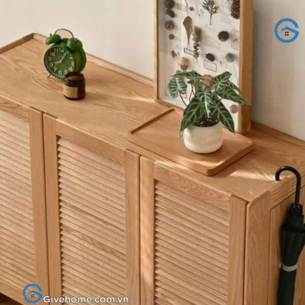 Tủ đựng giày dép bằng gỗ tự nhiên 3 cánh tiện ích5