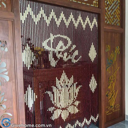 rèm hạt gỗ che bàn thờ04