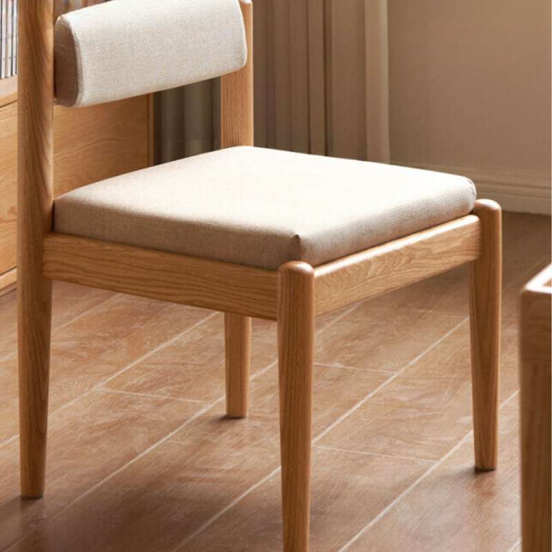 Ghế phòng ăn gỗ sồi nệm vải lưng tựa rời êm ái