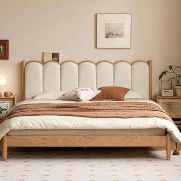 Giường ngủ hiện đại gỗ tự nhiên bọc nệm đầu giường8